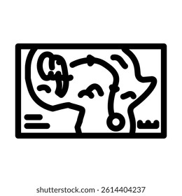 animal migration paths line icon vector. animal migration paths sign. isolated contour symbol black illustration