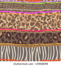 animal mix ~ seamless vector background