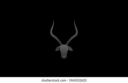 animal modern abstract head antelope logo vector symbol icon design graphic illustration