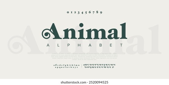 Diseño de logotipo de letra Pequeña de alfabeto mínimo creativo moderno animal