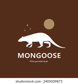 mongosta animal logotipo natural vector icono silueta retro hipster