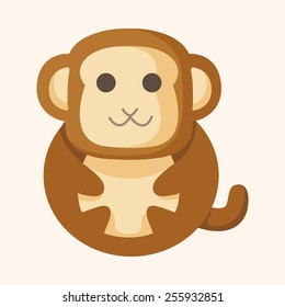animal monkey cartoon theme elements
