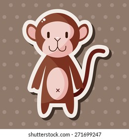 animal monkey cartoon theme elements