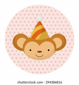 animal monkey cartoon theme elements