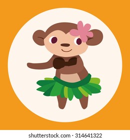 animal monkey cartoon theme elements