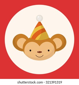 animal monkey cartoon theme elements