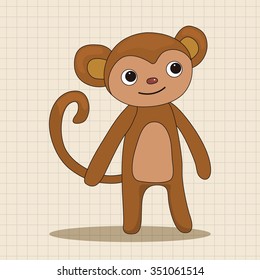 animal monkey cartoon theme elements