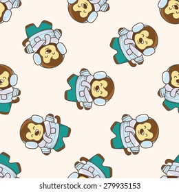 animal monkey winter cartoon , cartoon seamless pattern background