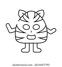 animal monster funny line icon vector. animal monster funny sign. isolated contour symbol black illustration