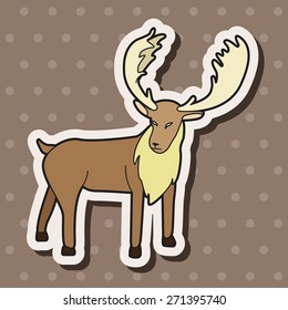 animal moose cartoon theme elements