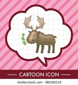 animal moose cartoon theme elements