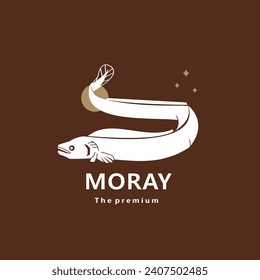 animal moray natural logo vector icon silhouette retro hipster