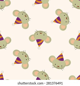 animal mouse cartoon , cartoon seamless pattern background