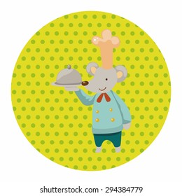 animal mouse chef cartoon theme elements
