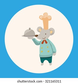 animal mouse chef cartoon theme elements