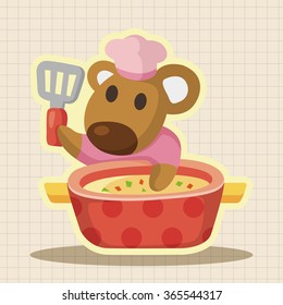 animal mouse chef cartoon theme elements