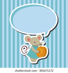 animal mouse playing instrument cartoon theme elements
