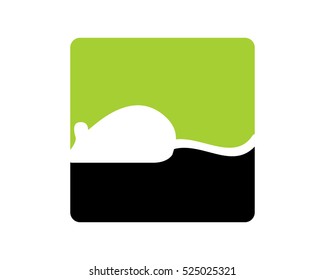 Animal Mouse Silhouette Negative Space Logo Template Element