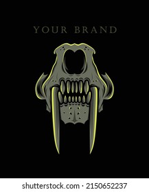 animal mouth skull design for your brand needs