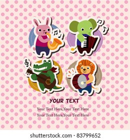 animal music card