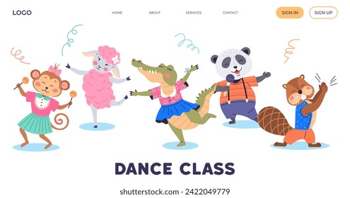 Animal music. Happy animals unite in festive atmosphere, turning zoo into lively event Join orchestra music festival monkey dancing, sheep dancing, crocodile dancing, panda singing, beaver clapping