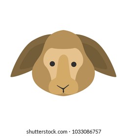 Animal muzzle flat color icon
