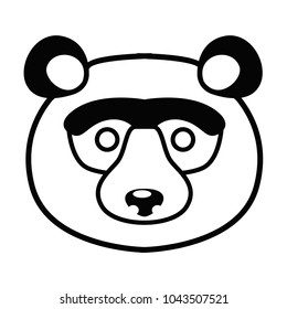 Animal muzzle line simple icon