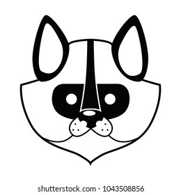Animal muzzle line simple icon