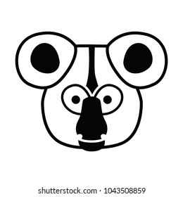 Animal muzzle line simple icon