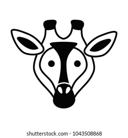Animal muzzle line simple icon