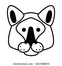 Animal muzzle line simple icon