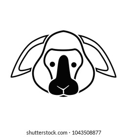 Animal muzzle line simple icon