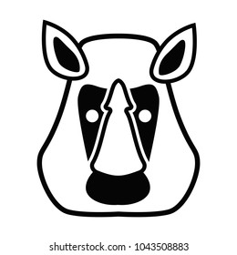 Animal muzzle line simple icon