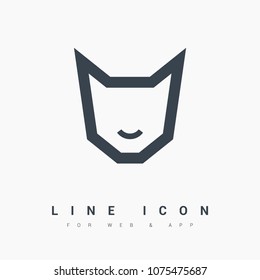 animal muzzle predator line vector icon