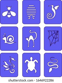 animal nail stencil art set