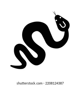 Animal nature vector snake icon | Black Vector illustration |