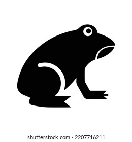 Animal nature wild frog icon | Black Vector illustration |
