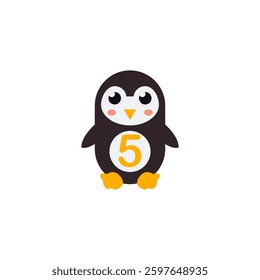 animal with number for education vector
