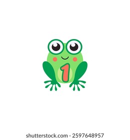 animal with number for education vector
