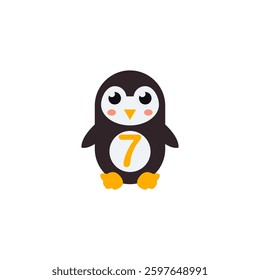 animal with number for education vector