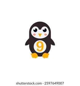 animal with number for education vector