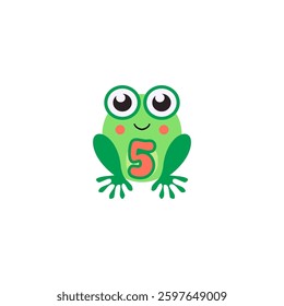 animal with number for education vector