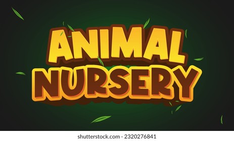 Animal Nursery 3D Text Jungle Style for Zoo Signage