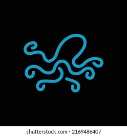 Animal Octopus Line Creative Logo Design