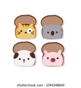 lot of animal on breads 