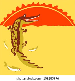 animal on the color background