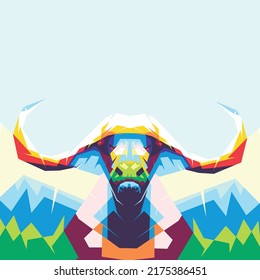 animal on popart and colorful style