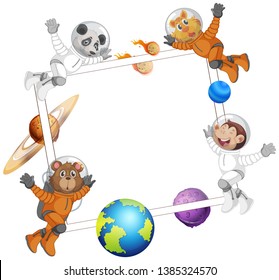 Animal on space frame illustration