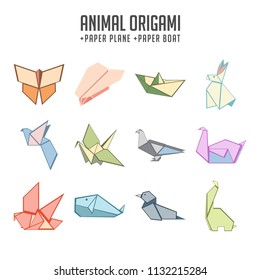 Animal Origami Set with Paper Plane and Paper Boat