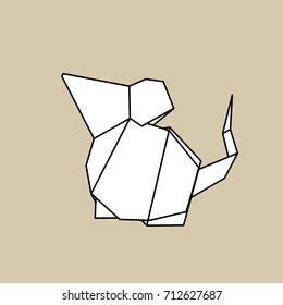 Vector de origami animal